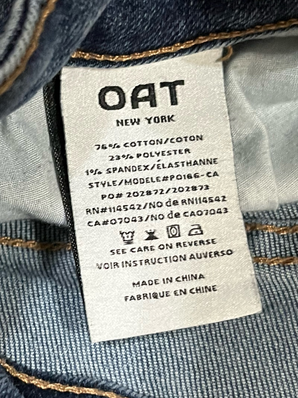 The Oat New York Jeans | Women's 12/31 | Straight Leg | Medium-Dark Wash - Picture 8 of 8